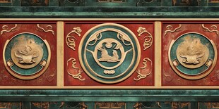 中式传统浮雕精美装饰图案