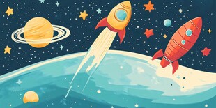 宇宙中的火箭与行星之旅