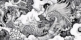 传统龙纹图案精美细节丰富