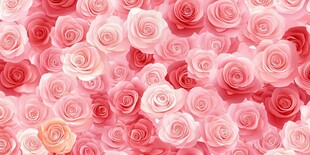 浪漫粉色玫瑰花海背景