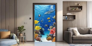 海洋主题入户门装饰画