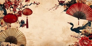 中式古风节日装饰背景图