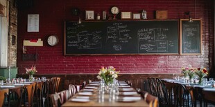复古餐厅内的温馨用餐场景