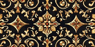 黑金奢华复古花纹图案