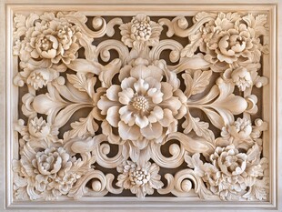 木雕花卉装饰艺术图案