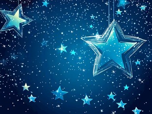 梦幻蓝色星空星星背景图