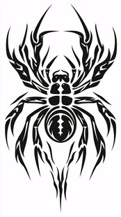 个性蜘蛛纹身图案设计