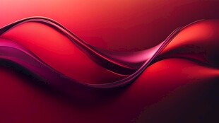 红色飘逸动感波浪背景图