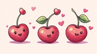 可爱樱桃三姐妹