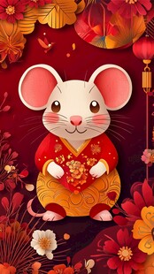 鼠年吉祥 可爱小鼠贺新春
