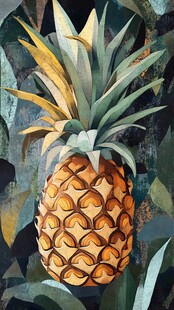 复古风菠萝插画