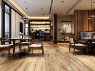 现代中式风餐厅室内景致