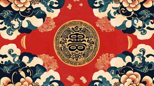 中式喜庆传统纹样图案