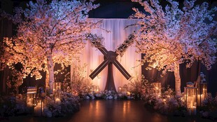 梦幻浪漫婚礼场景布置