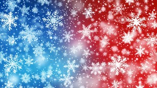 红蓝渐变雪花背景图