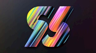 彩色渐变立体数字95