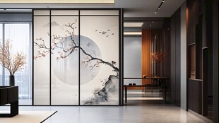 中式屏风隔断的雅致空间