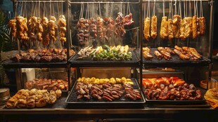 多样烤肉琳琅满目展美味