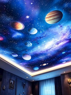 梦幻星空天花板装饰画