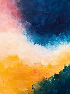 梦幻色彩抽象油画风景