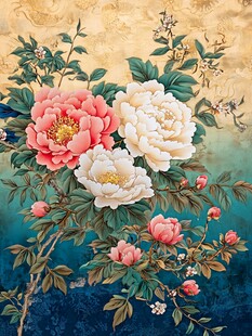 富贵牡丹图 花鸟景致