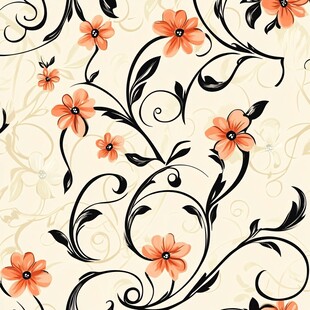 花卉藤蔓精美图案背景