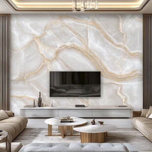现代轻奢风客厅电视背景墙