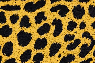 黄色豹纹纹理图案