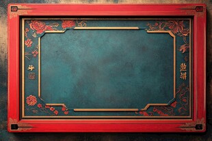 中式古典红框装饰画