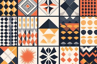 几何图案拼贴设计素材