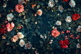 复古繁花背景图