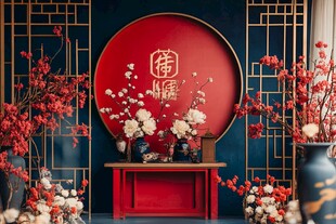 中式新年场景布置