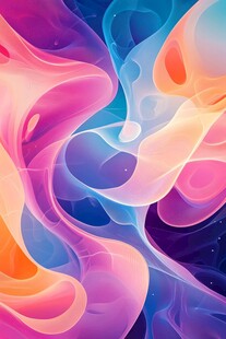 梦幻流体渐变抽象艺术图案