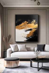 现代简约风客厅艺术挂画