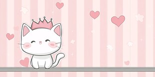 戴皇冠的可爱猫咪背景图