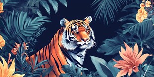 丛林中的斑斓猛虎