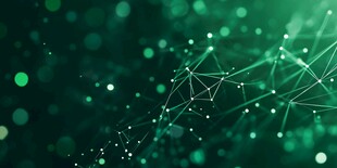 科技感绿色网络空间背景