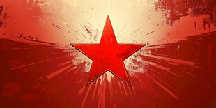 红色五角星背景图