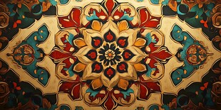 绚丽民族风花纹图案