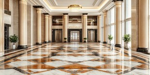 豪华大气的酒店大堂空间