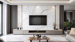 现代简约风客厅电视背景墙