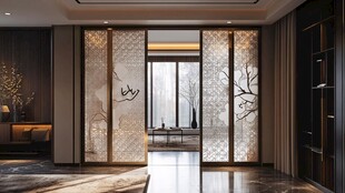 中式雅致客厅与屏风隔断