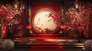 中式典雅婚礼场景布置