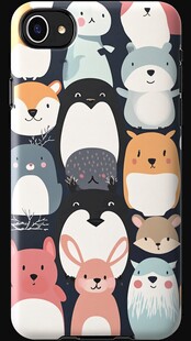 可爱动物图案手机壳