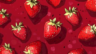 草莓图案背景图