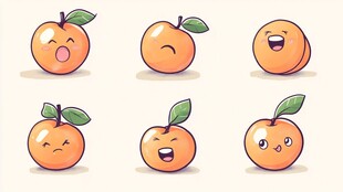 可爱拟人化橘子表情集合