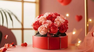 浪漫红盒玫瑰 爱意满满