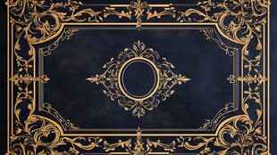 黑金奢华复古花纹装饰图