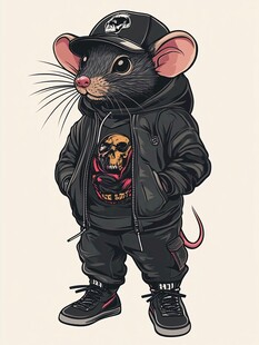 潮酷老鼠街头风形象