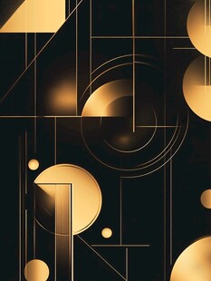 黑金几何抽象背景图案